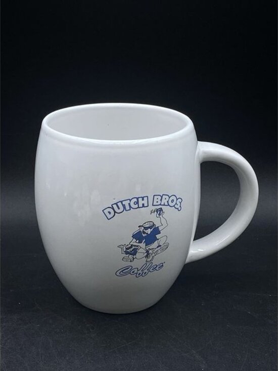 Dutch Bros Other - 20th Anniversary Dutch Bros Coffee Large White Mug Keep on Kickin' Logo 2012